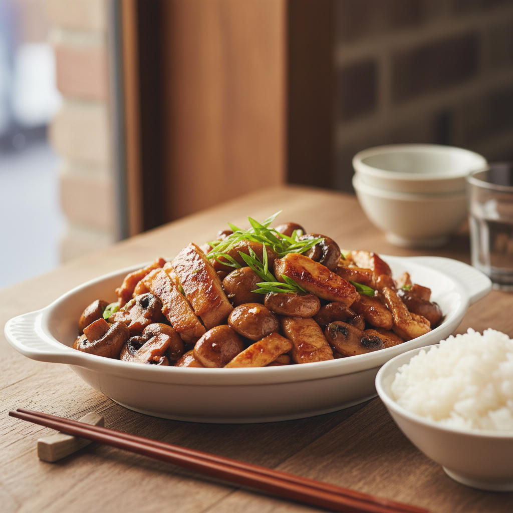 Chicken w.Mushroom — Dragon King J New York