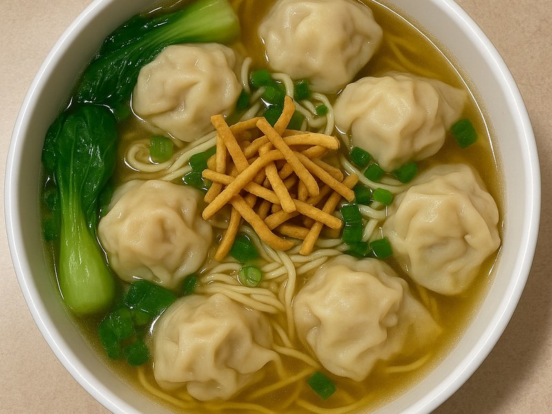 Boiled Chicken Dumplings Noodles Soup(6) — Dragon King J New York
