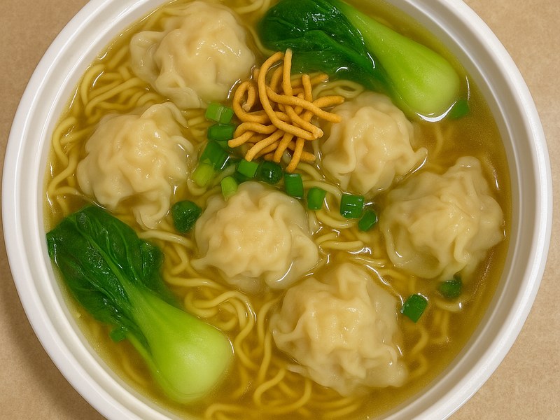 Boiled Shrimp Dumplings Noodles Soup(6) — Dragon King J New York