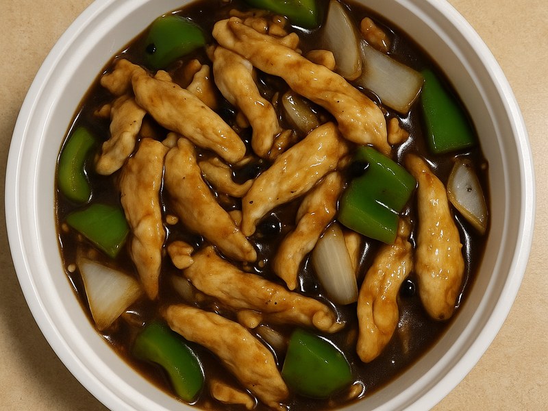 Chicken w.Black Bean Sauce — Dragon King J New York
