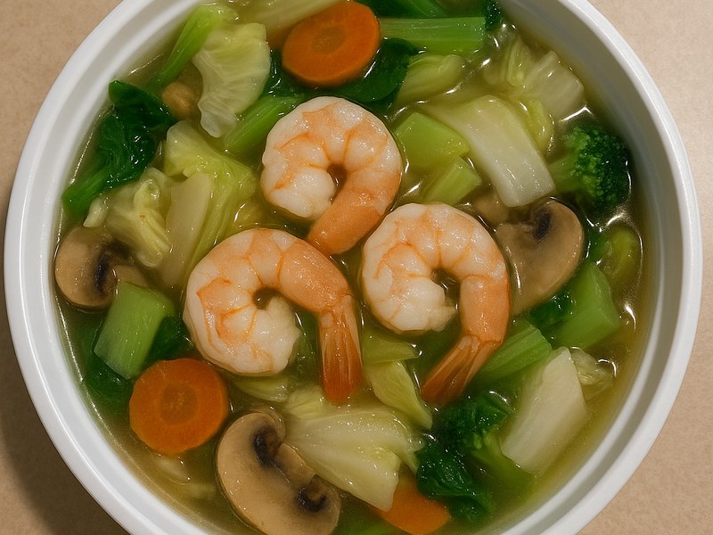 Shrimp & Vegetable Soup — Dragon King J New York