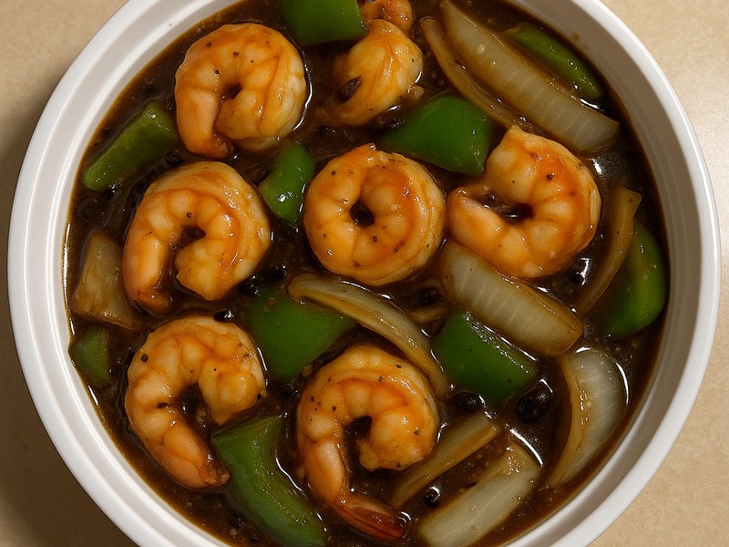 Shrimp w.Black Bean Sauce — Dragon King J New York