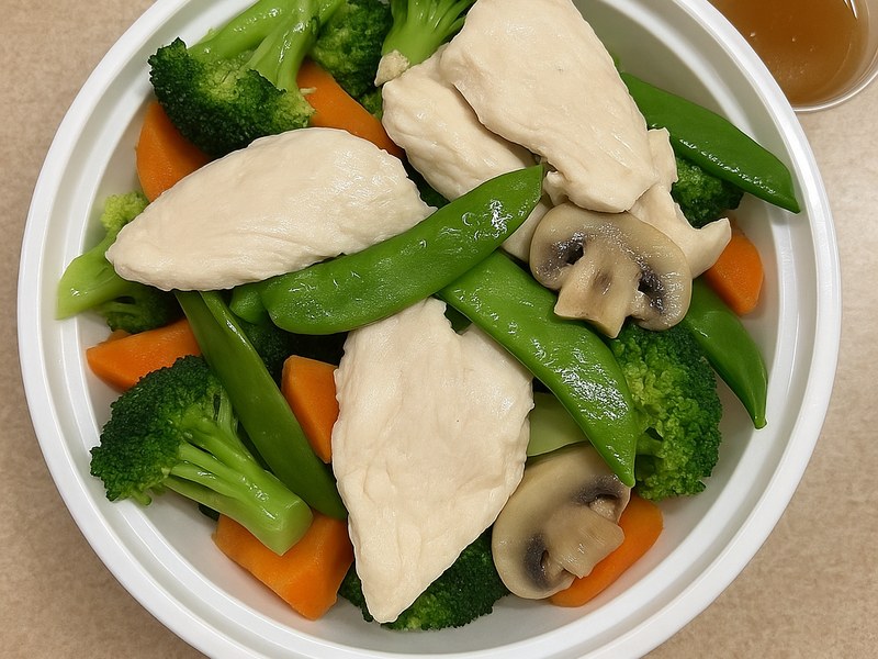 Steamed Mixed Veg w.Chicken — Dragon King J New York
