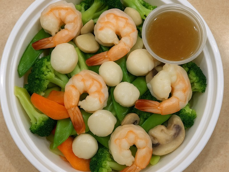 Steamed Shrimp & Scallop w.Mixed Veg — Dragon King J New York